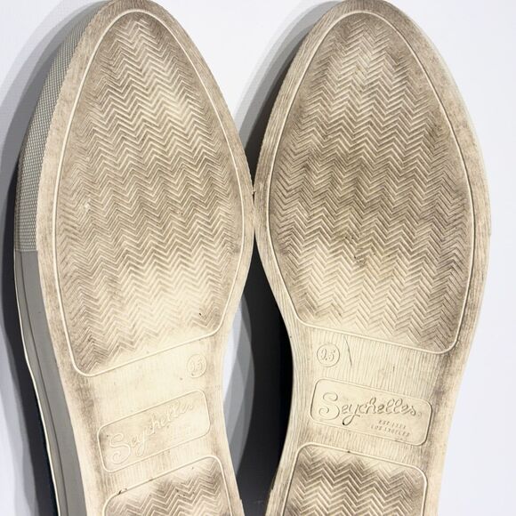 Seychelles Blue Suede Laser Cut Native Print Slip On Sneaker Women’s Size 9.5 - Picture 14 of 15